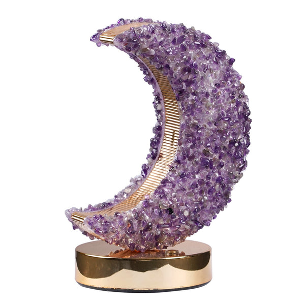 Natural Crystal Moonlight Lamp – Handcrafted Ambient Healing Light