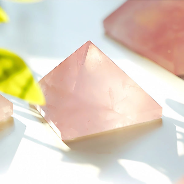 Natural Rose Quartz Pyramid – Love &amp; Energy Amplifier