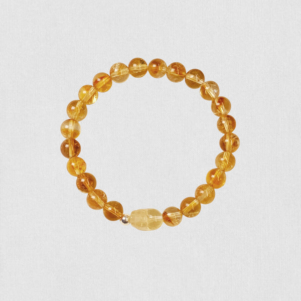 Natural Citrine Bracelet with Pixiu – Wealth & Protection