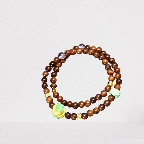 Black Rosewood Mala Bracelet — Natural Harmony & Protection