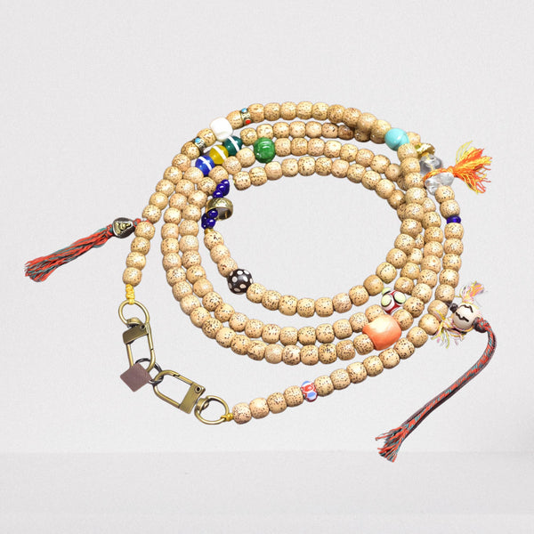 Antique Hainan Yuanbao Bodhi Seeds — Aged Star-Moon Mala