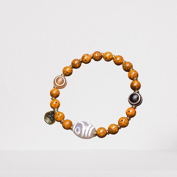 Antique Hainan Yuanbao Bodhi Seeds — Aged Star-Moon Mala