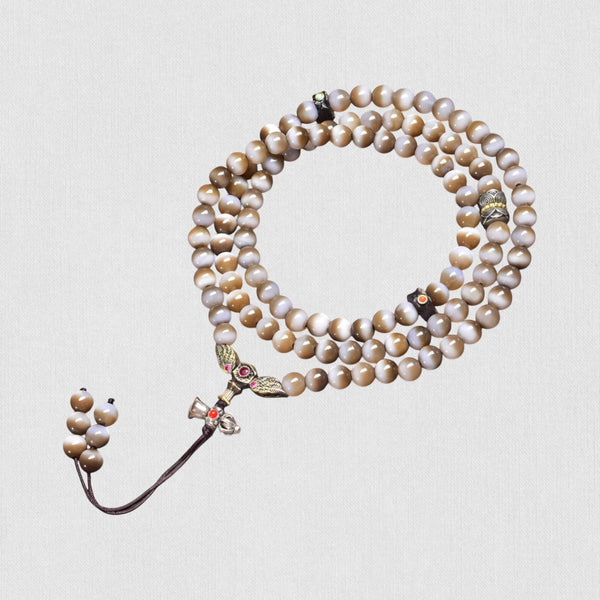 Water Wave Dzi Bead — Elemental Harmony & Prosperity
