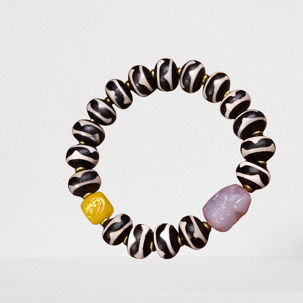 Tiger Tooth Dzi Bead — Fierce Guardian of Life’s Crossings