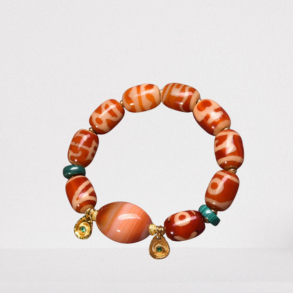 Authentic Noble Multi-Treasure Dzi Beads — Rare Old Stock from Tibet