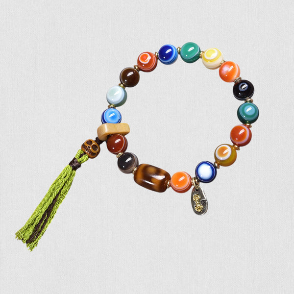 Medicine Master Multi-Treasure Heaven’s Eye Dzi Bead — Auspicious Power & Blessings