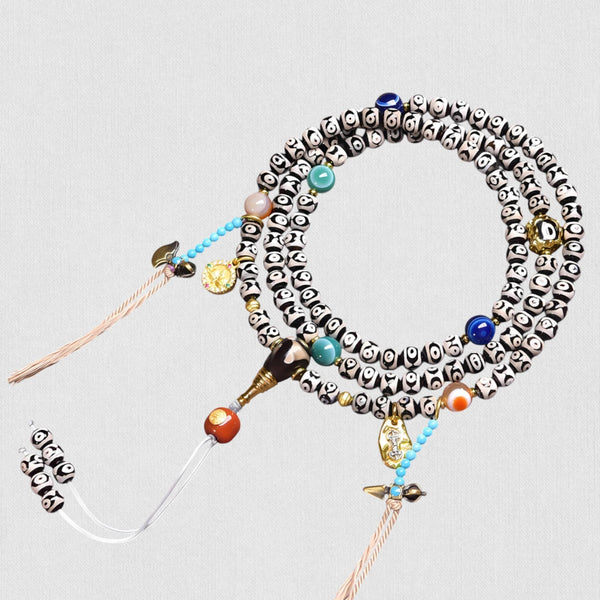 Heaven-Sent Sacred Stone — Tibetan Supreme 『Three-Eyed Buddha Dzi』