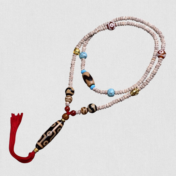 Supreme Tibetan Offering | Nine-Eye Dzi Bead — Symbol of Completion