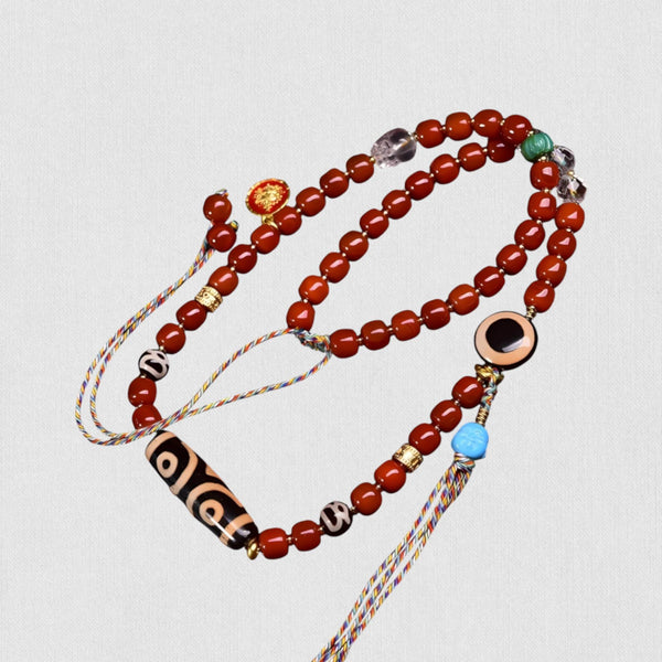 Heaven-Sent Sacred Stone — Tibetan Supreme 『Three-Eyed Buddha Dzi』