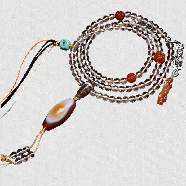 Medicine Master Red Heaven’s Eye Dzi Bead — Supreme Auspicious Blessings