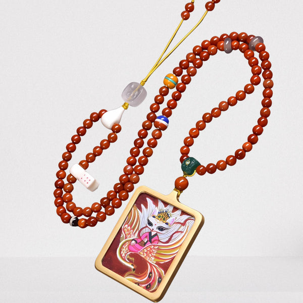 Cinnabar Thangka — Fox Spirit Guardian