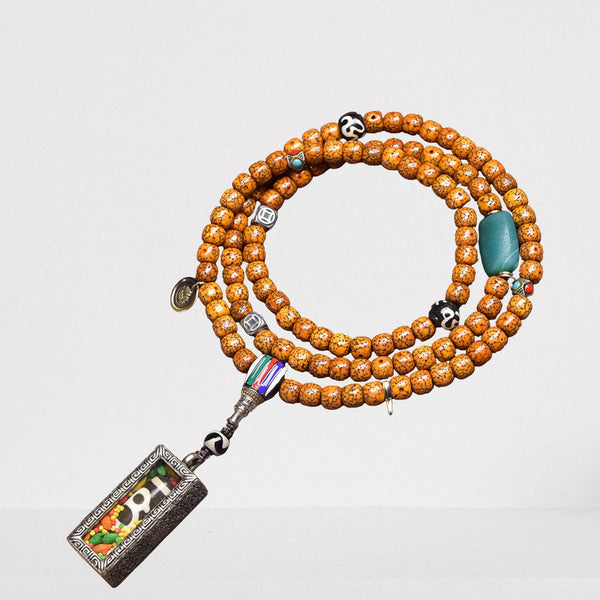Old Bodhi Star-Moon Mala Beads – Handcrafted with Sacred Intention