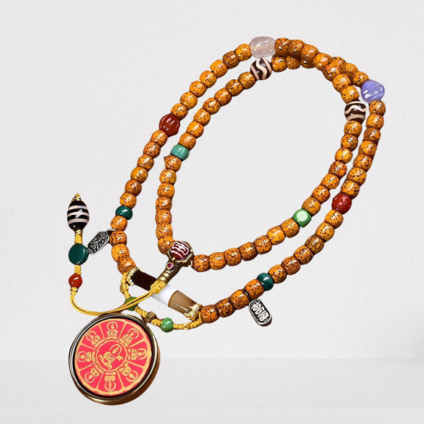 Hand-Painted “Formless Buddha” Mala — Peace & True Self