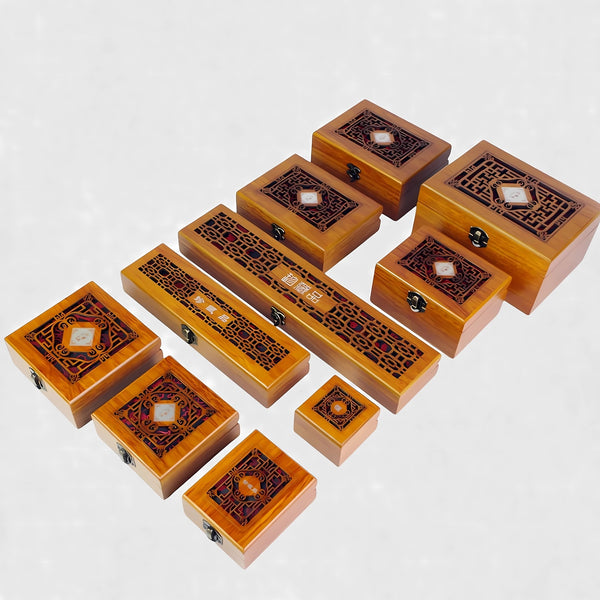Luxury Solid Wood Jewelry Gift Box Handcrafted Elegance · Zen-Inspired Aesthetics · Spiritual Protection