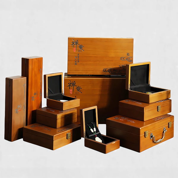 Zen-Inspired Solid Wood Jewelry Gift Box Timeless Craftsmanship · Spiritual Protection · Elegant Presentation